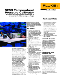 Thumbnail of document Data Sheet - 525B/A0 120V Temperature/Pressure Calibrator